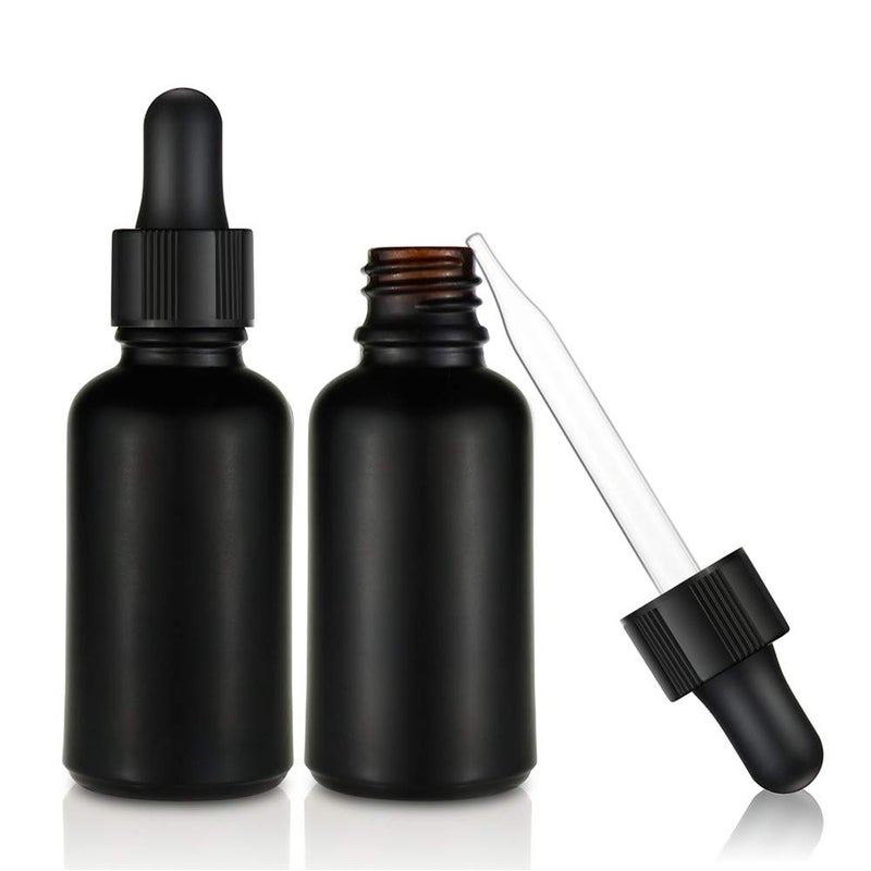 seafulee Black Coated Glass Bottle with Glass Eye Dropper  1 oz Capacity UV Safe Bottles for Essential Oils and Aromatherapy (Pack of 6) - Image 5